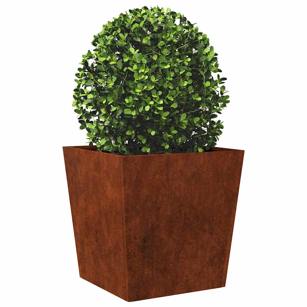 Vidaxl plantenbak 50x50x50 cm weervast staal