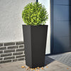 Plantadores Vidaxl 2 ST 35X35X75 CM ACERO NEGRO