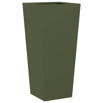 Vidaxl fioriera 35x35x75 cm in acciaio verde oliva