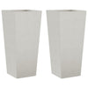 Plantadores Vidaxl 2 ST 35x35x75 cm de acero inoxidable