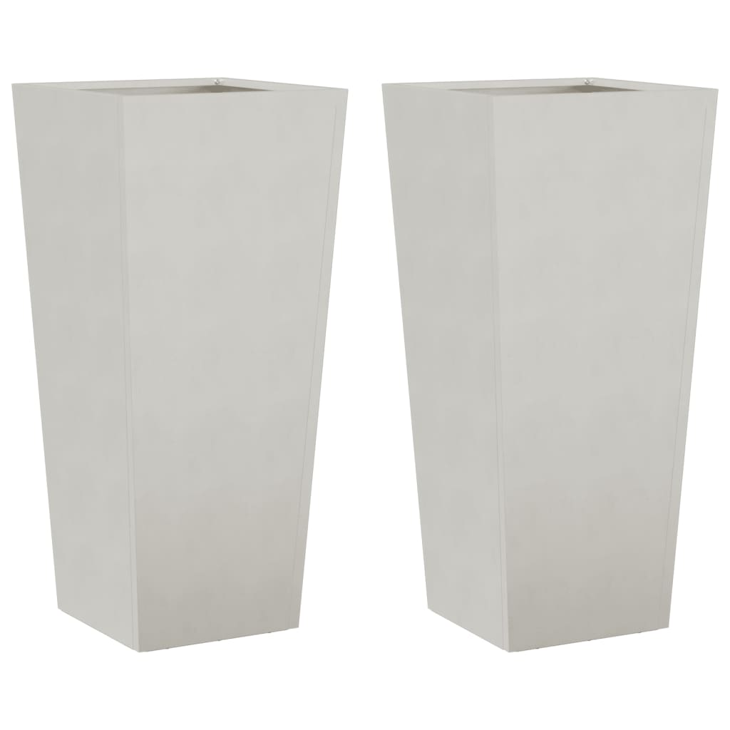Plantadores Vidaxl 2 ST 35x35x75 cm de acero inoxidable