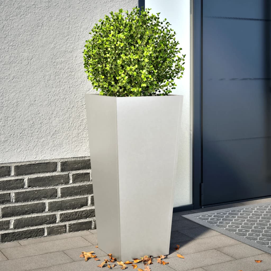 Plantadores Vidaxl 2 ST 35x35x75 cm de acero inoxidable