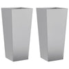 Plantadores Vidaxl 2 ST 35X35X75 CM Galvanized Steel