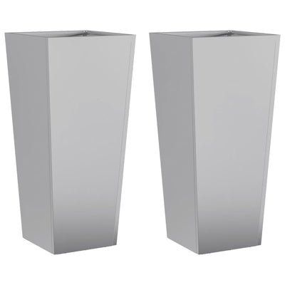 Vidaxl Fioters 2 ST 35x35x75 cm Acciaio zincato