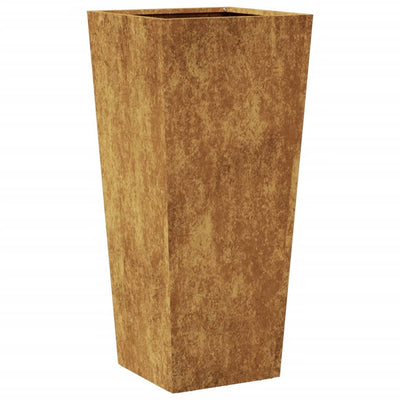 Vidaxl fioriera 35x35x75 cm acciaio meteorologico