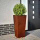 Vidaxl plantenbak 35x35x75 cm weervast staal