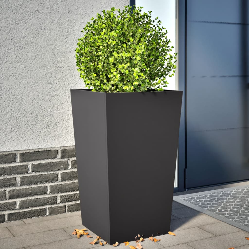 Plantadores Vidaxl 2 ST 45X45X75 CM de acero negro