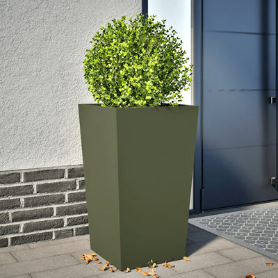 Scatola di pianificazione Vidaxl 45x45x75 cm in acciaio verde oliva