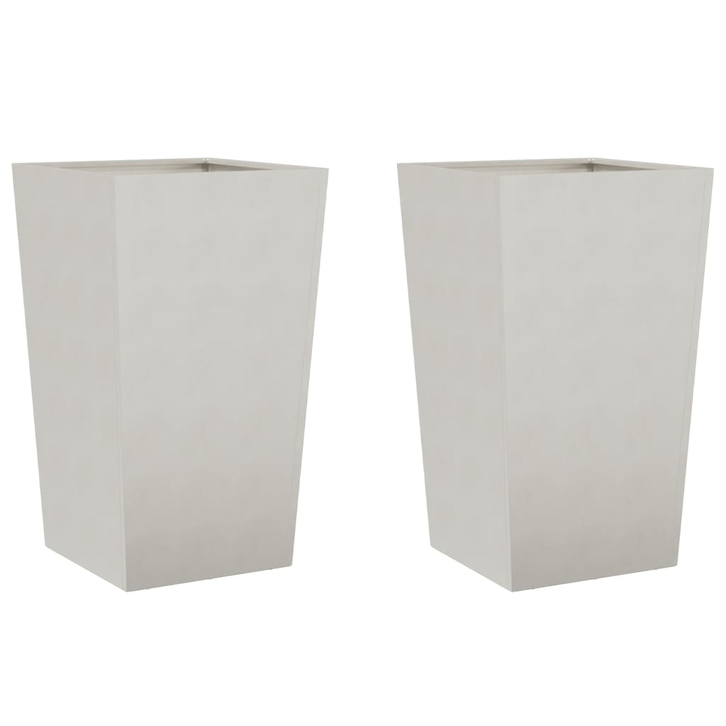 Plantadores Vidaxl 2 St 45x45x75 cm de acero inoxidable
