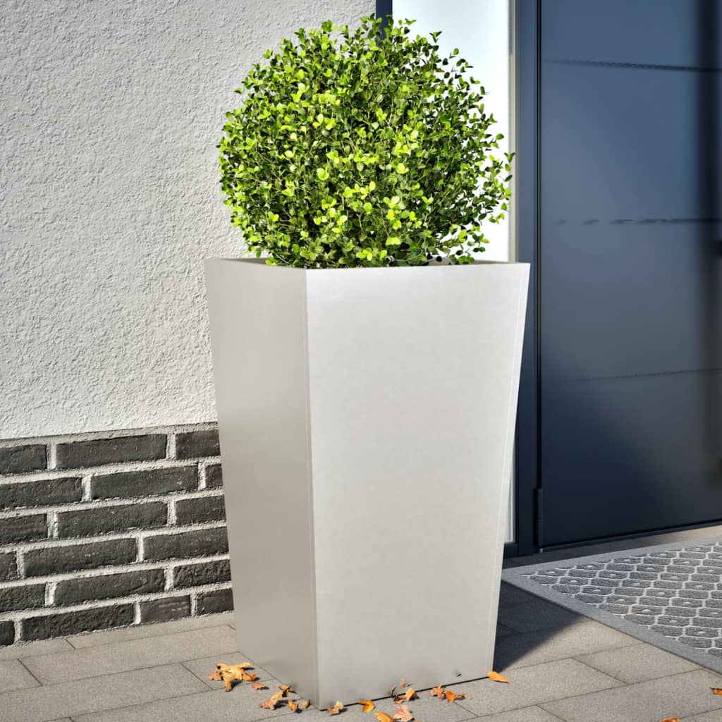 Plantadores Vidaxl 2 St 45x45x75 cm de acero inoxidable