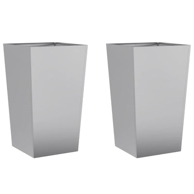 Vidaxl fioriere 2 ST 45x45x75 cm Acciaio zincato