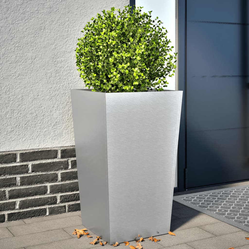 Vidaxl fioriere 2 ST 45x45x75 cm Acciaio zincato