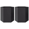 Vidaxl Planners 2 St Hexagon 46x40x45 cm in acciaio nero