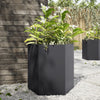 Plantadores Vidaxl 2 ST HEXAGON 46X40X45 CM ACERO NEGRO