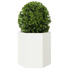 Vidaxl Plannet Hexagon 46x40x45 cm de acero blanco