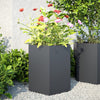 Vidaxl Planners 2 St Hexagon 46x40x45 cm Antracite in acciaio -lorato