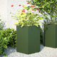Vidaxl Fioters 2 St Hexagon 46x40x45 cm in acciaio oliva verde
