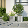 Plantadores Vidaxl 2 St Hexagon 46x40x45 cm de acero inoxidable
