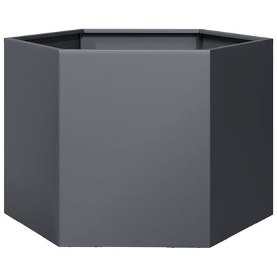 Vidaxl fioriera Benket esagono 69x60x45 cm in acciaio antracite -lorato