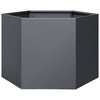 Vidaxl plantenbak zeshoek 69x60x45 cm staal antracietkleurig
