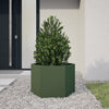 Vidaxl Plannet Hexagon 69x60x45 cm de acero verde de acero verde