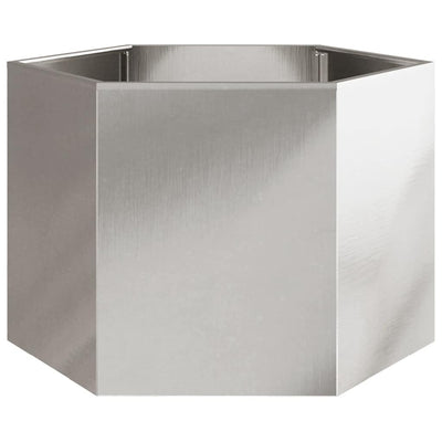 Vidaxl fioriera Benket esagono 69x60x45 cm in acciaio inossidabile