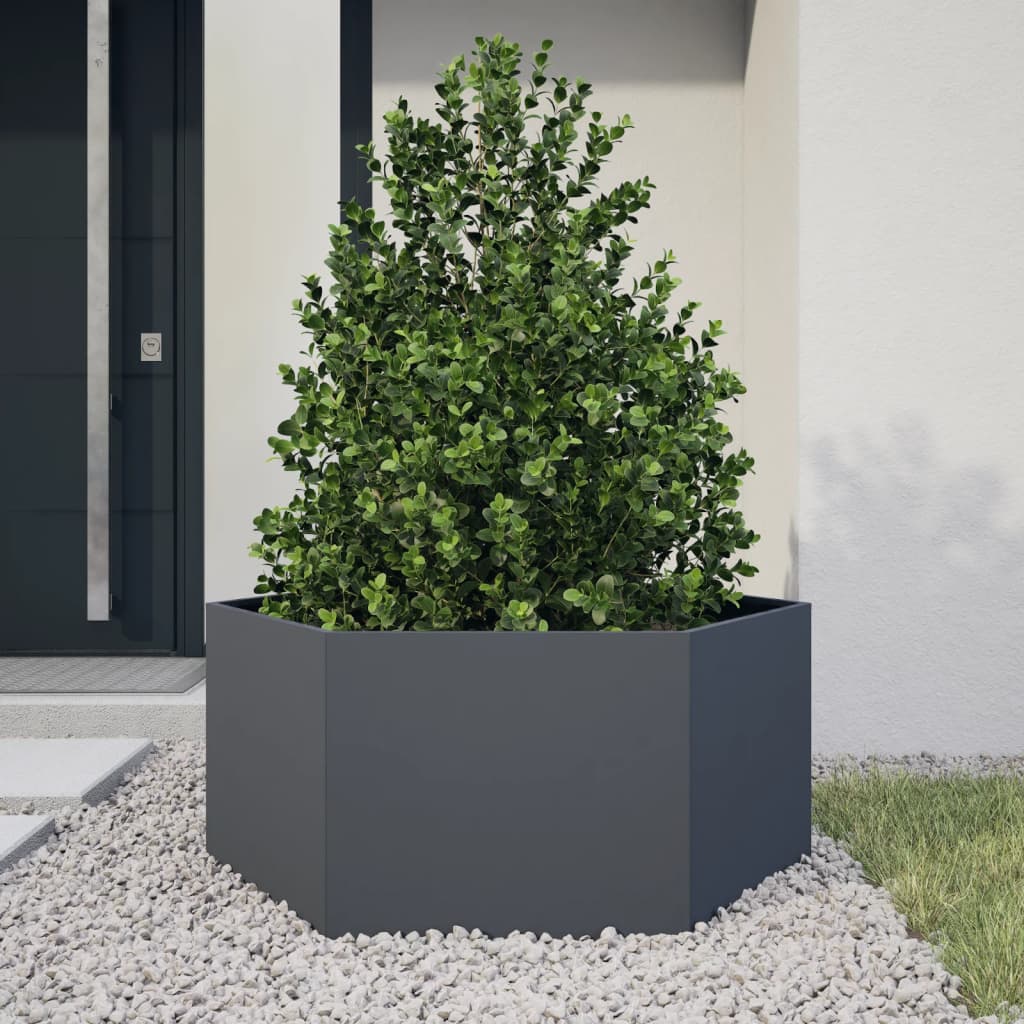 Plannet Vidaxl Henhoek 104x90x45 cm de acero antracita