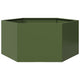 Vidaxl Plannet Hexagon 104x90x45 cm de oliva de acero verde