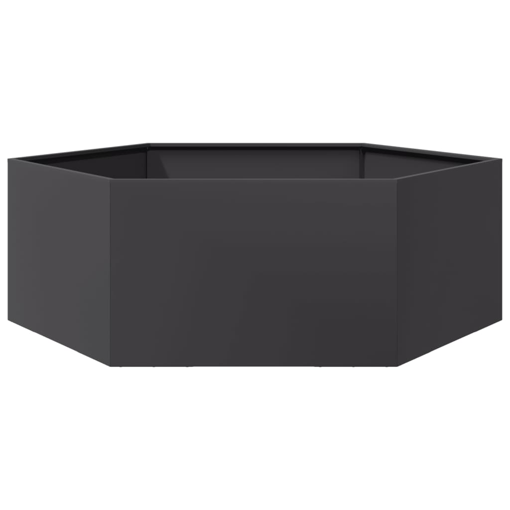 Vidaxl Plantador Benket Hexagon 138x120x45 CM de acero negro