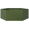 Vidaxl Plannet Hexagon 138x120x45 cm de oliva de acero verde