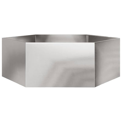 Vidaxl fioriera Benket esagono 138x120x45 cm in acciaio inossidabile