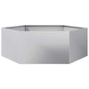 Vidaxl plantenbak zeshoek 138x120x45 cm gegalvaniseerd staal