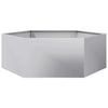 Vidaxl fioriera Benket esagono 138x120x45 cm in acciaio zincato