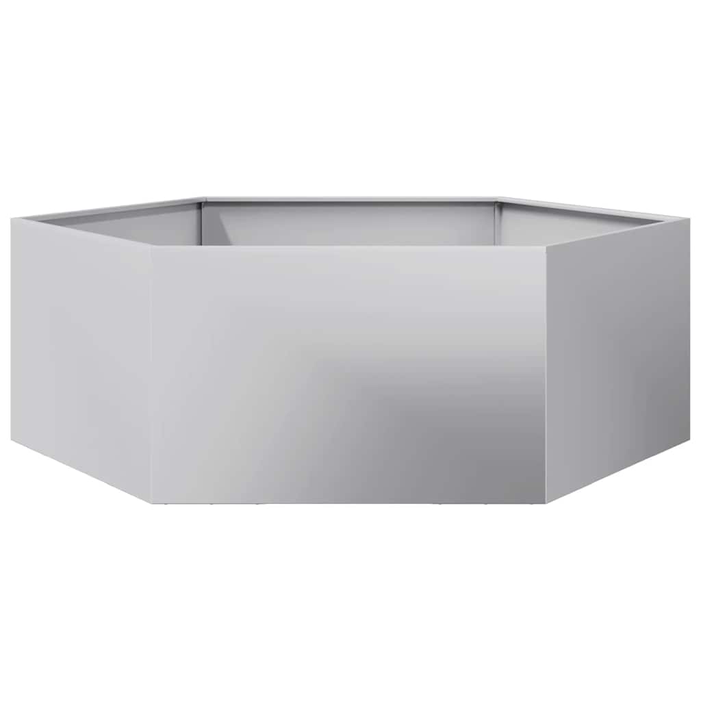 Vidaxl fioriera Benket esagono 138x120x45 cm in acciaio zincato