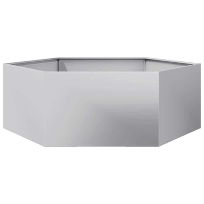Vidaxl fioriera Benket esagono 138x120x45 cm in acciaio zincato