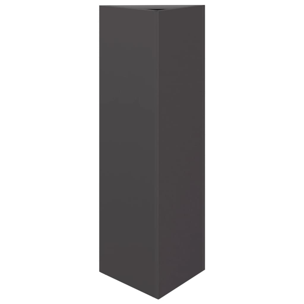 Vidaxl Planter Triangle 30x26x75 cm de acero negro
