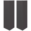 Plantadores Vidaxl 2 st triangle 30x26x75 cm de acero negro