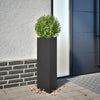 Plantadores Vidaxl 2 st triangle 30x26x75 cm de acero negro