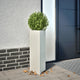 Vidaxl Plannet Triangle 30x26x75 cm de acero blanco