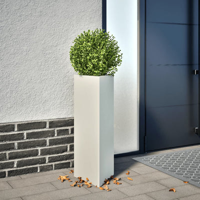 Vidaxl Plannet Triangle 30x26x75 cm acciaio bianco