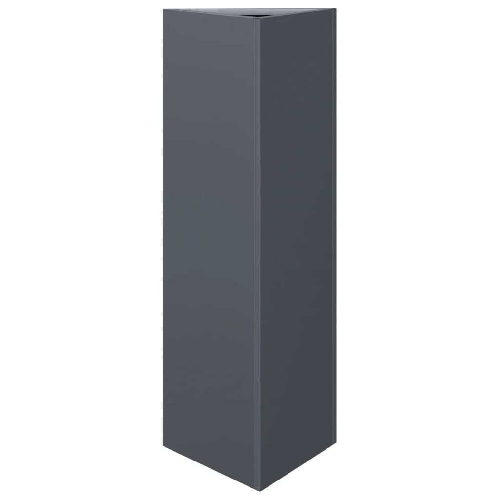 Vidaxl fioriera triangolo 30x26x75 cm in acciaio antracite