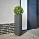 Vidaxl Planter Triangle 30x26x75 cm de acero antracita