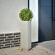 Vidaxl Planter Triangle 30x26x75 cm de acero inoxidable