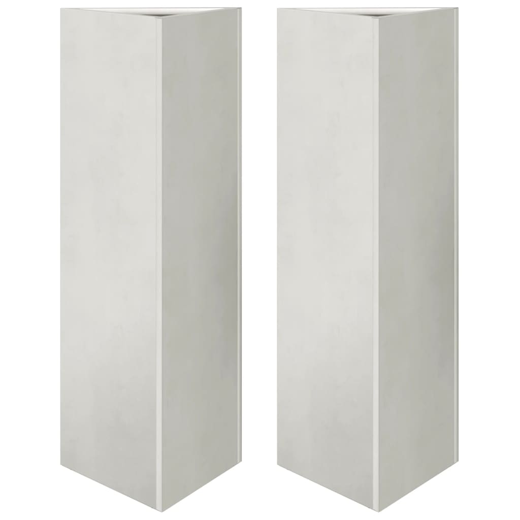 Plantadores Vidaxl 2 St Triangle 30x26x75 cm de acero inoxidable