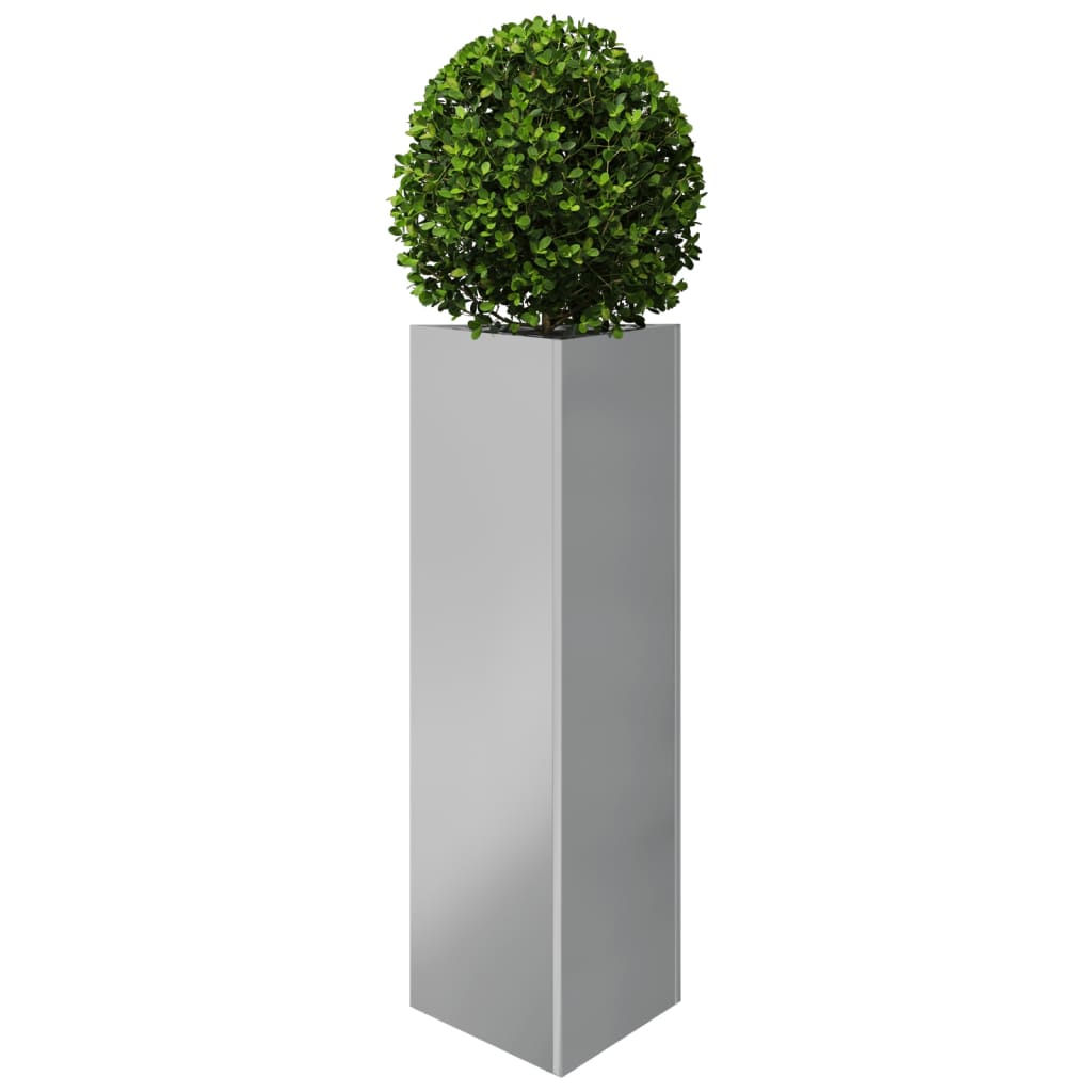 Vidaxl Planter Triangle 30x26x75 cm de acero galvanizado