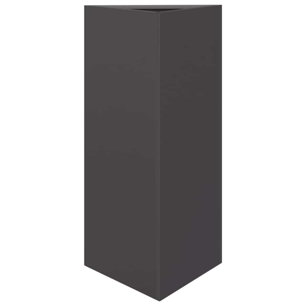Vidaxl Planter Triangle 40x34.5x70 cm de acero negro