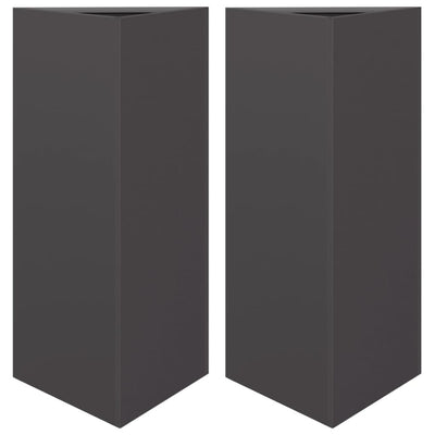 Vidaxl Fioters 2 St Triangle 40x34.5x70 cm Acciaio nero