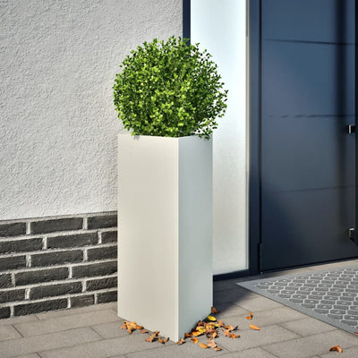 Vidaxl Plannet Triangle 40x34.5x70 cm acciaio bianco