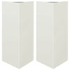 Vidaxl Fioters 2 St Triangle 40x34.5x70 cm acciaio bianco