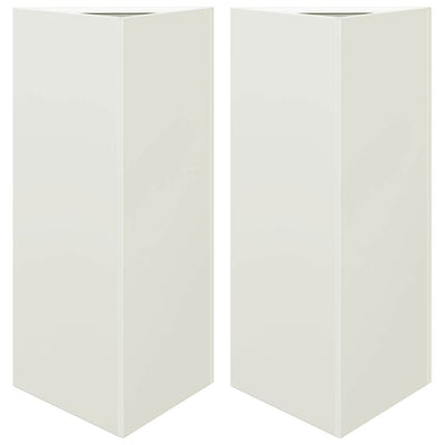 Vidaxl Fioters 2 St Triangle 40x34.5x70 cm acciaio bianco
